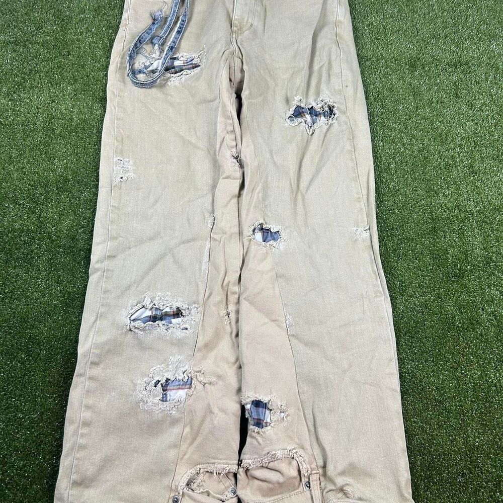 Unbranded Men's Cream and Tan Jeans